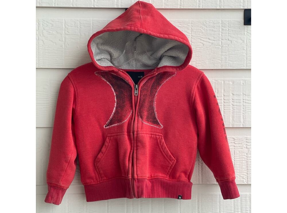 Hurley Boys red fleece zip hoodie 6